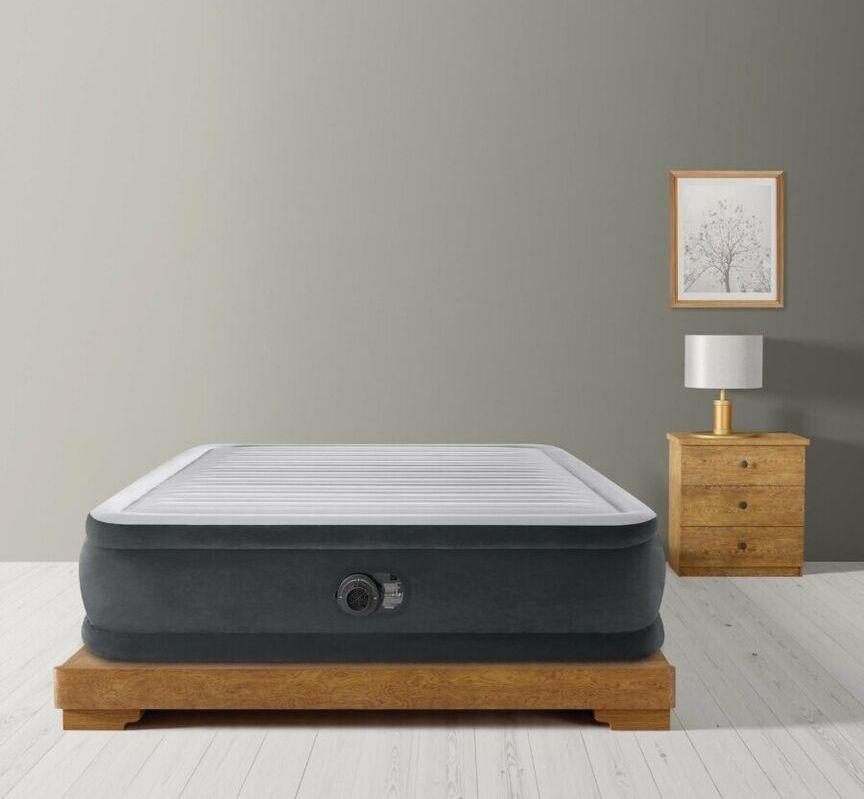 INTEX Comfort Plush Air Bed Queen Size with built-in Electric Air Pump, Intex 6441464414