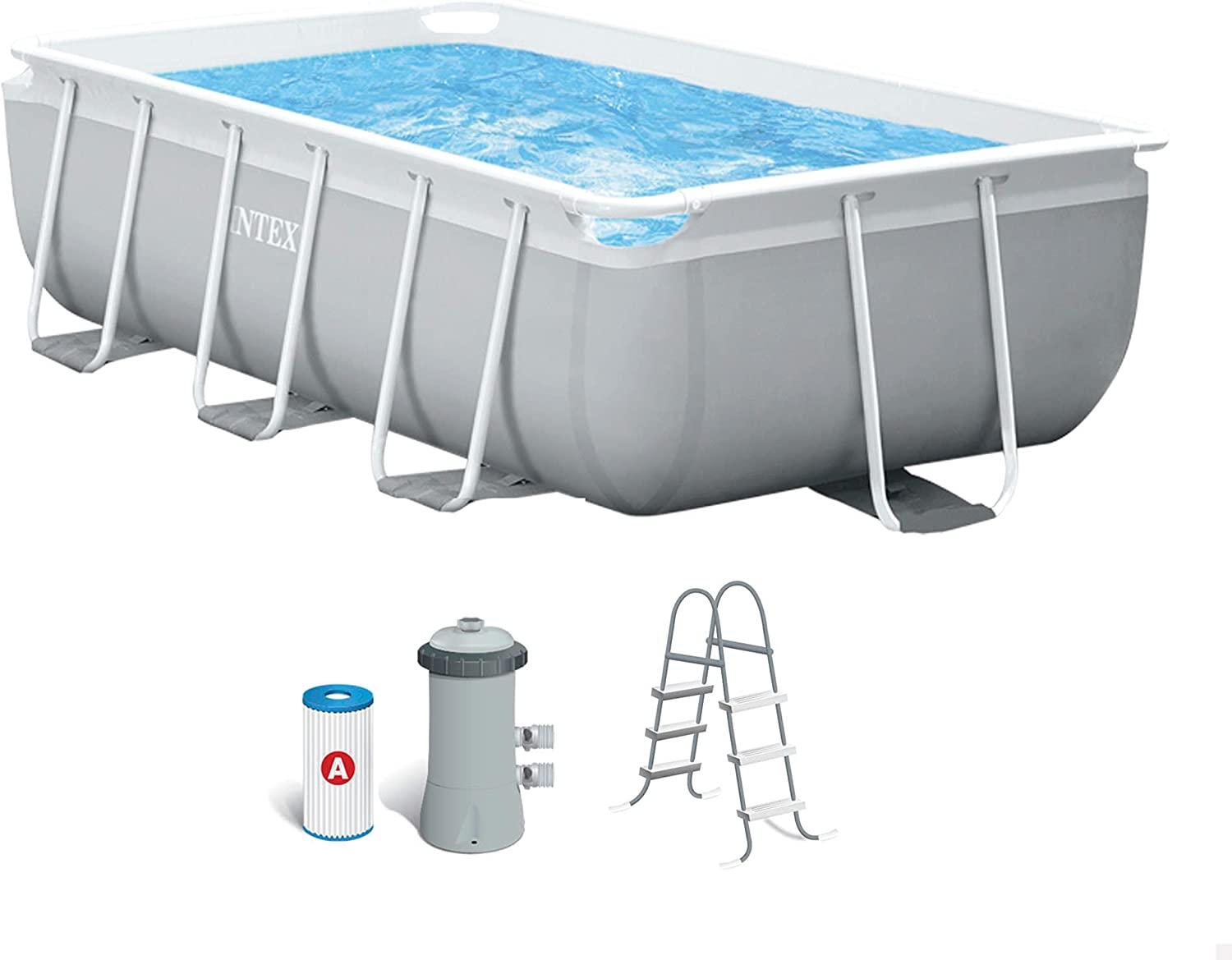 Intex 3M X 1.75M X 0.8M Prism Frame Rectangular Pool Set | 26784NP