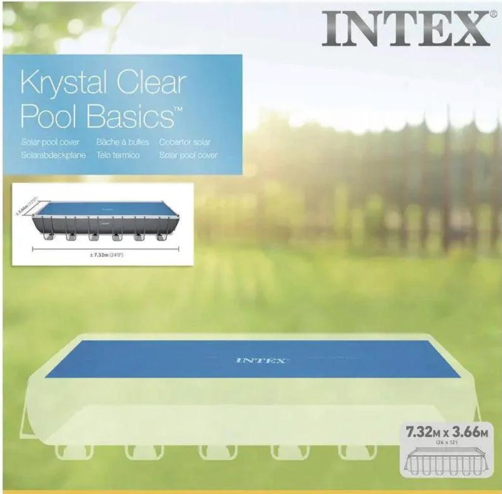 Intex Solar Cover for Ultra Frame Rectangular 732 x 366 cm Solar Tarpaulin Blue28017