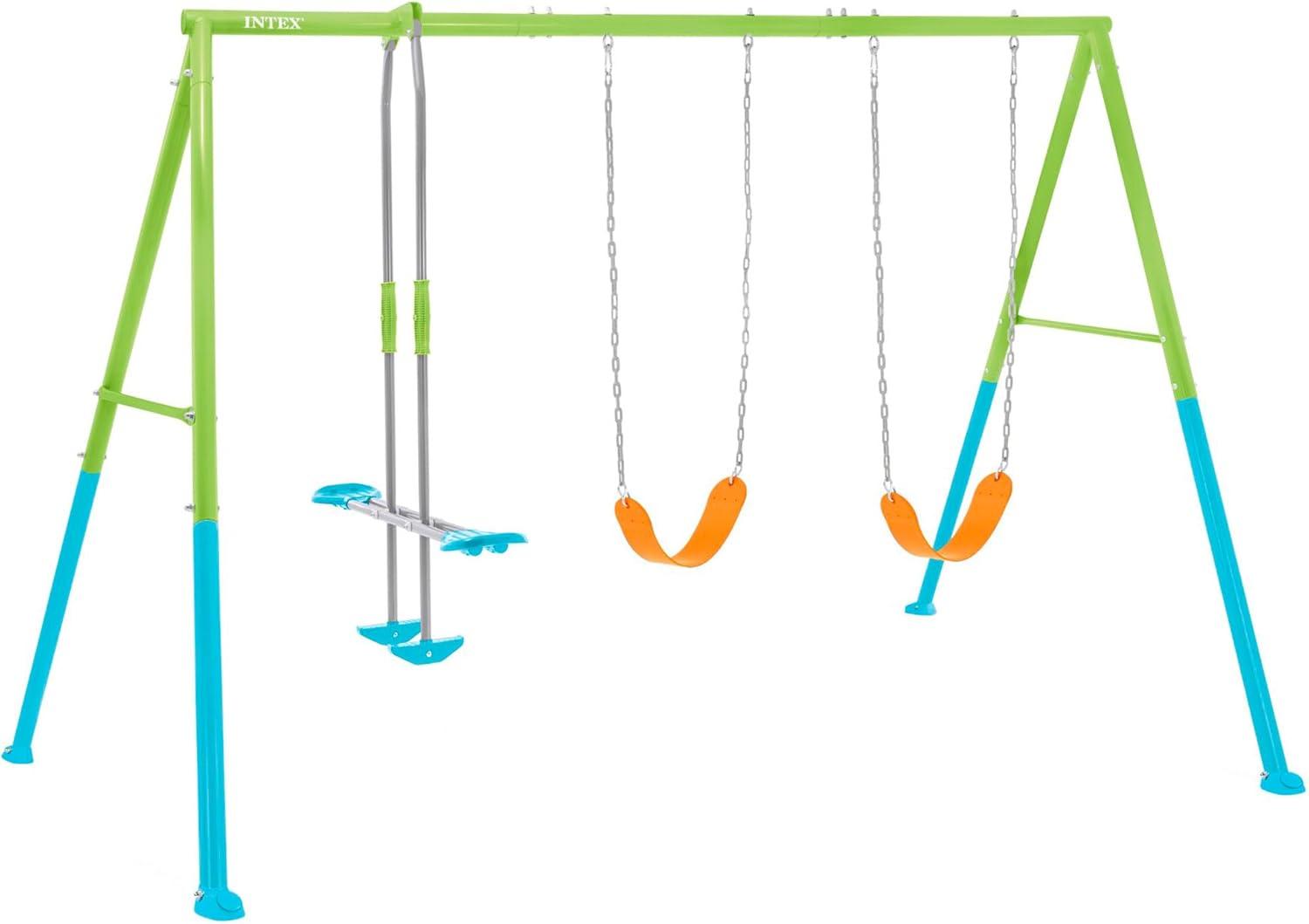 Intex Swing Colorata Child's Seat Swing Set with Trapezi, 343 x 249 x 203 cm44121
