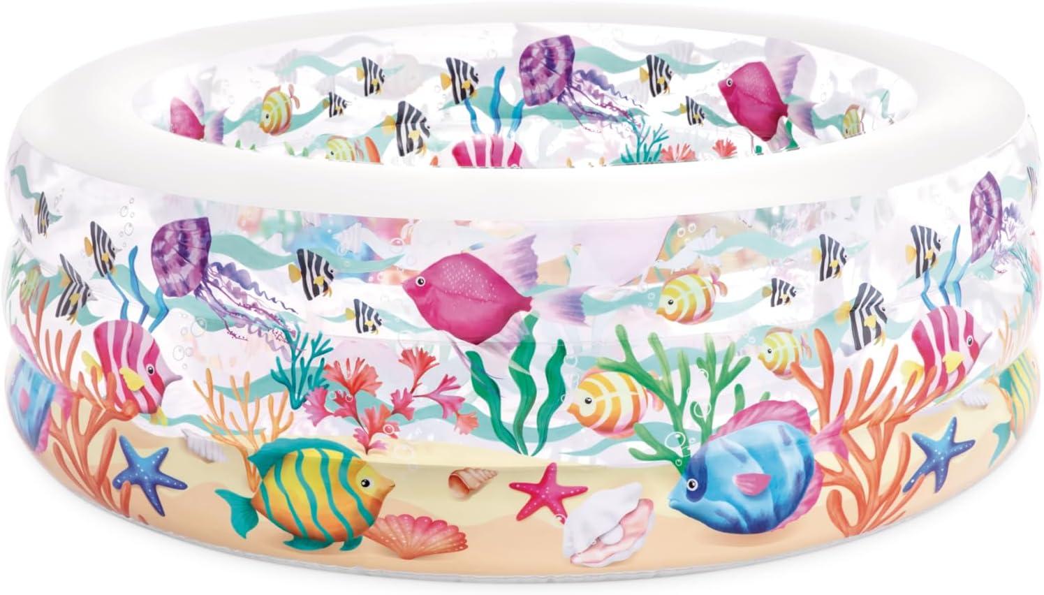 FISHY FUN POOL, w/ Infl. Floor, Shelf Box58480NP
