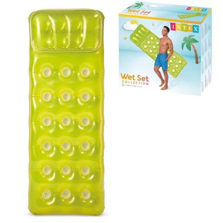 Intex 18-Pocket Fashion Mats - Air Mattress - 188 x 71 cm (Green)58890NP-1