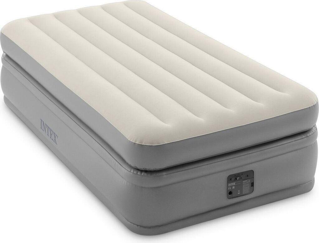 Intex Twin Comfort 64162 Raised Air Mattress with Fiber-Tech RP, Inflated Size: 99 cm x 191 cm x 51 cm64162