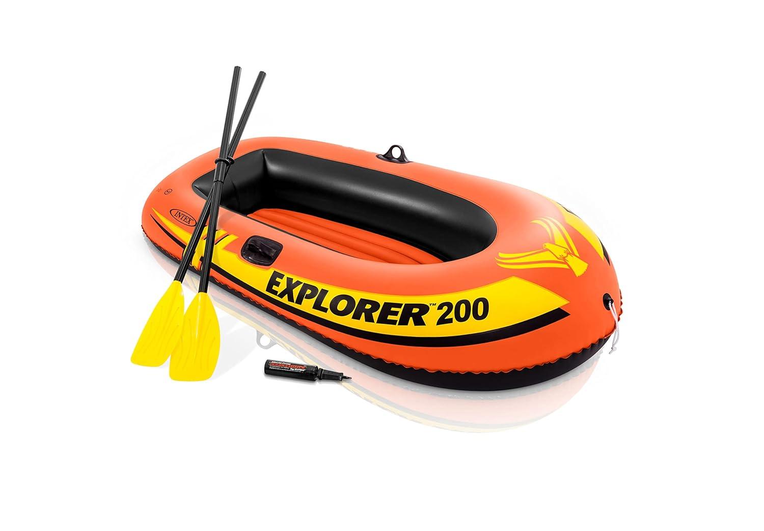 Explorer™ 200 Inflatable Boat Set - 2 Person with Oars & Pump 185 