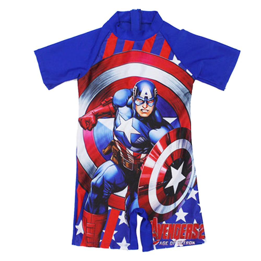3-11 Years Kids Captain America Swimwear One-piece Swimsuit Bathing SuitSY5636