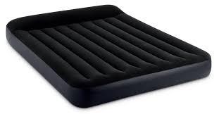مرتبة هوائية **Intex Queen Dura-Beam Pillow Rest Airbed** بمقاس 152 × 203 × 25 سم، مزودة بمضخة تعمل عبر USB، باللون الأسود.66128