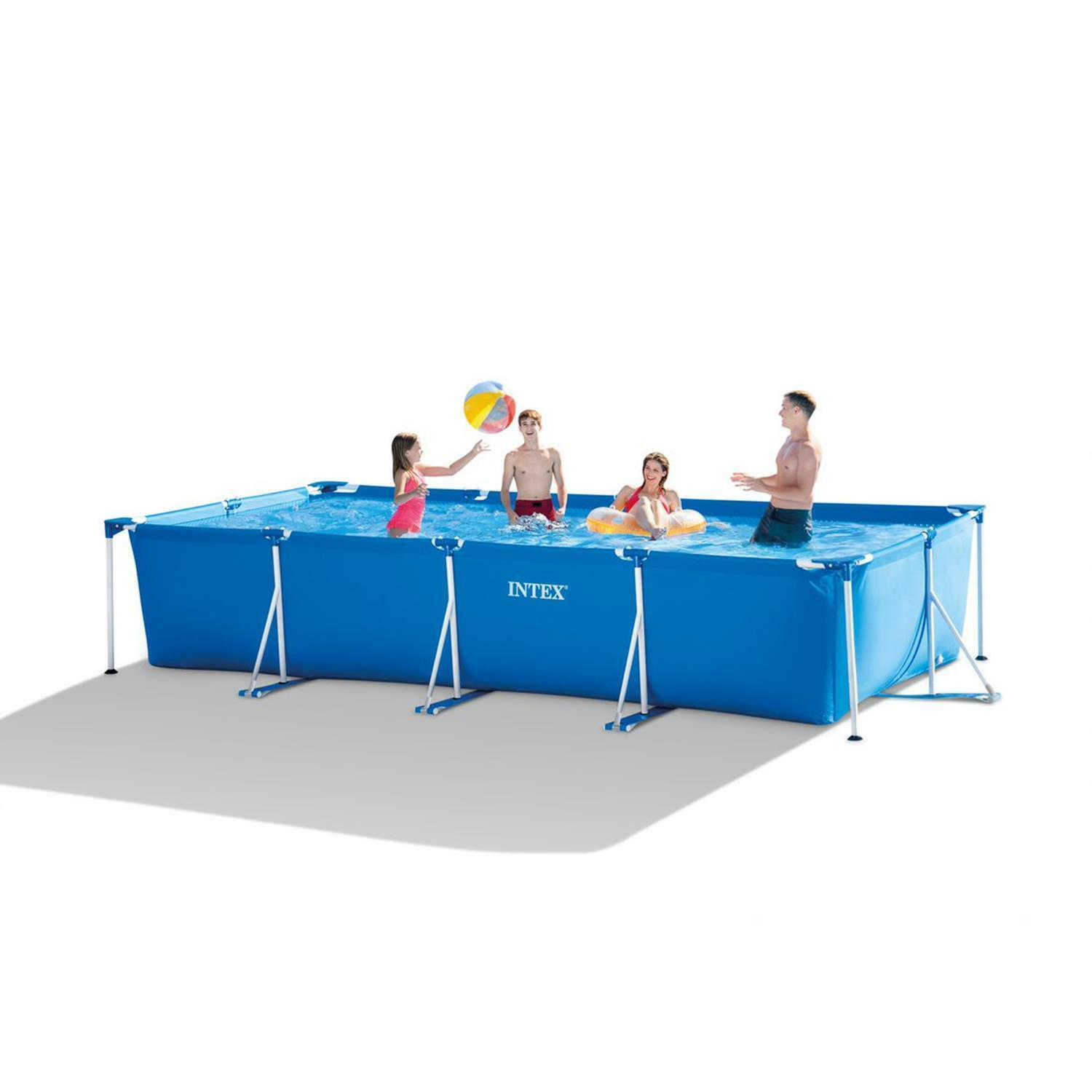 4.5M X 2.2M X 84CM RECTANGULAR FRAME POOL | 28273 | Intex | Jordan |  Intexjo.com