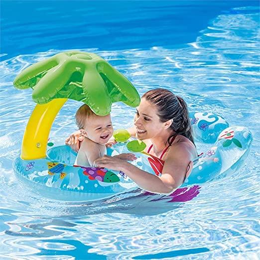 Baby float with store umbrella